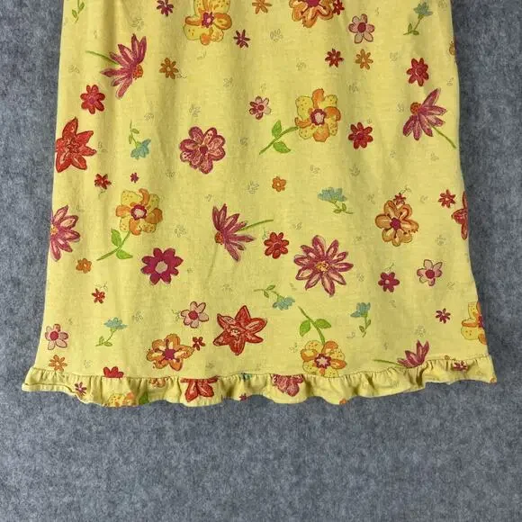 Vintage Fresh Produce Dress Girls Small Yellow Floral Ruffle Colorful USA 90s - Picture 3 of 11
